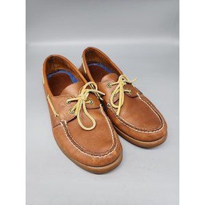 Vintage Sperry Top Sider Brown lace up boat shoe Men's Size 11